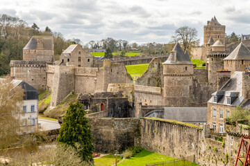 Fougères, Brittany, France: Fortified medieval city of Fougères