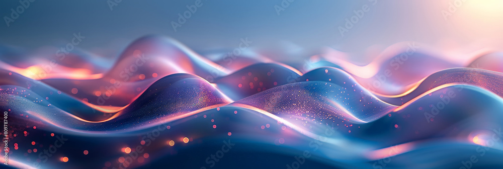 Poster 3d abstract dots representing digital binary data. concept for big data, deep machine learning, arti