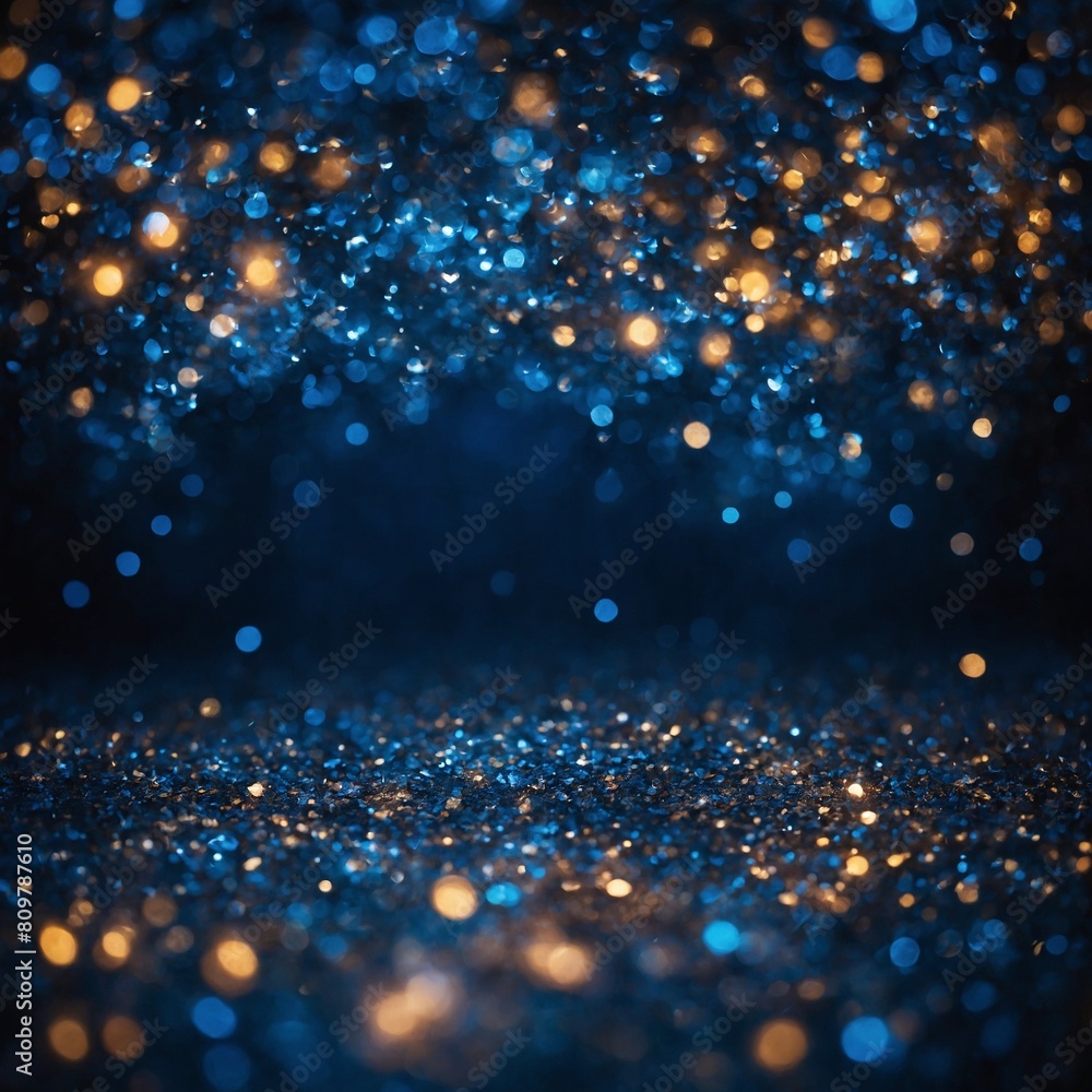 Poster myriad of sparkling lights creates mesmerizing effect against dark backdrop. foreground awash with g