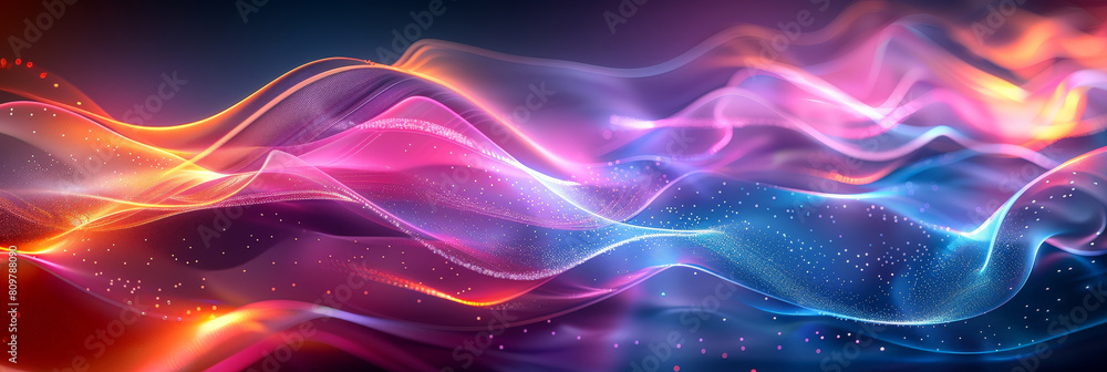 Poster 3d abstract dots representing digital binary data. concept for big data, deep machine learning, arti