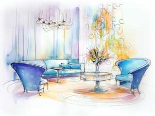 avantgarde furniture design in a modern living space