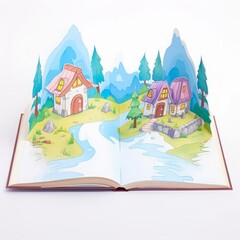 Fototapeta premium interactive popup book for children with fairy tales