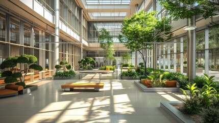 Innovative Indoor Environmental Design in Green Buildings with Natural Lighting,Ventilation,and Ergonomic Furnishings for a Healthy,Productive