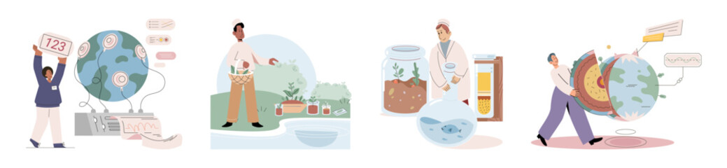 Nature science. Vector illustration. Climate plays crucial role in shaping environmental conditions our planet The ambient conditions environment influence well being ecosystems Biological processes