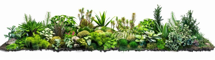 Fototapeta premium bush decorative landscape design isolated on white background