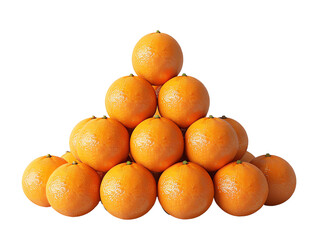 A pyramid of fresh and juicy oranges, each one bursting with flavor and nutrition.