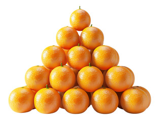 A pyramid of fresh and juicy oranges, ready to be eaten.