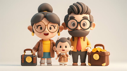 3D cartoon chibi as Retirement Planner Optimizing Pension Plans concept as A retirement planner optimizes pension plans ensuring clients are well prepared for future financial need