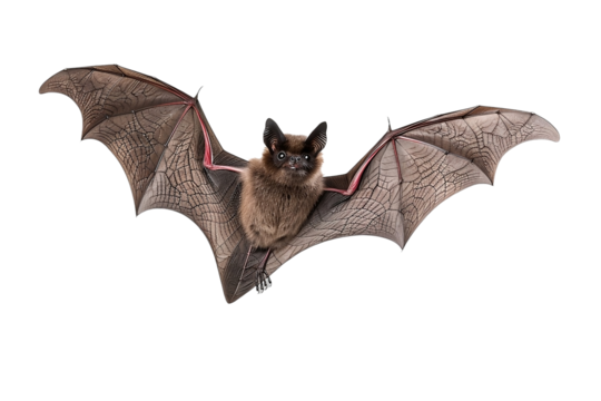 Fledermaus isoliert an weißem Hintergrund