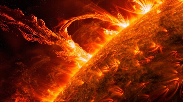 Majestic Solar Flare Erupting from the Sun's Surface