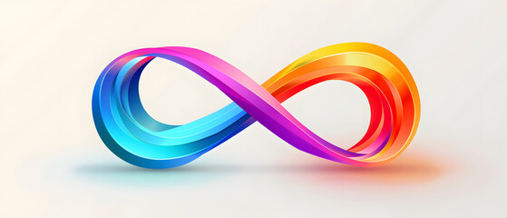 Colorful Advocacy: Rainbow Infinity Emblems Promoting Autism Awareness and Neurodiversity Education