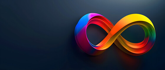 Celebrating Neurodivergence: Rainbow Infinity Icons Signifying Acceptance and Community Unity