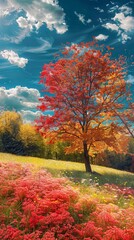 Vibrant spring landscapes bursting with color