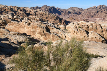 Fototapeta premium View at the hills near Petra in Jordan