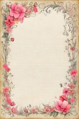 rose petals frame