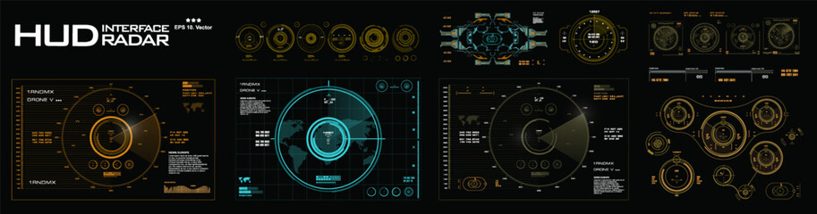 Collection of radars, sights and air guidance systems. Radar systems, targets, radars. Airborne target and radar devices for searching and destroying objects. Geolocation and destruction devices