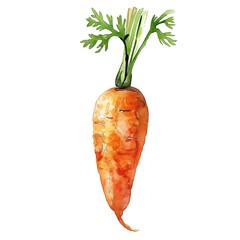 A Carrots watercolor clipart, isolate white background