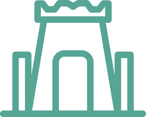 old building villas icon 