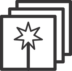 note page with star sign 