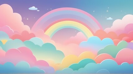 Abstract Rainbow Skies . Pastel Color Delight Suitable for Background