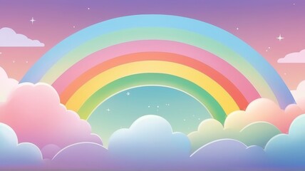 Kawaii Pastel Rainbow . Abstract Sky Magic Suitable for Background
