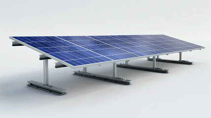太陽光発電。太陽光パネルのイラスト。エコのイメージ。
