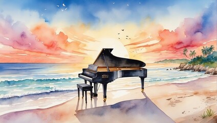 World music day with headset headphones, Music day event and colorful background. Generative Ai.