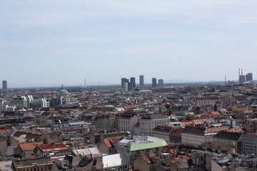 Blick über Wien vom Restaurant 360 Grad Ocean Sky Wien, Österreich