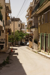 street in the old city in the Greece