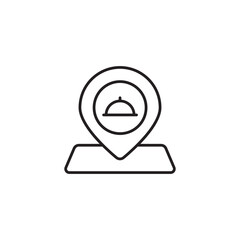Location icon design with white background stock illustration