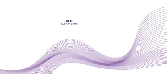 Purple background with flowing wave lines. Futuristic technology concept. Vector illustration
