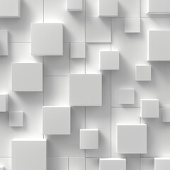 3d light white background, pattern, square, 3d, geometric, texture, design, cube, illustration, paper