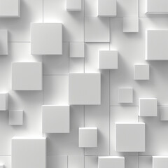 Obraz premium 3d light white background, pattern, square, 3d, geometric, texture, design, cube, illustration, paper
