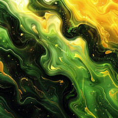 Green yellow black background, abstract background, template, banner, 