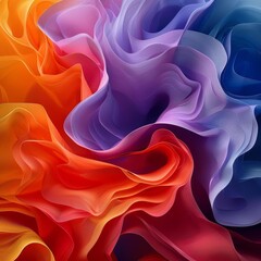 Obraz premium Create a seamless repeating pattern. Use a gradient of bright, saturated colors. Make the pattern look like it is made of flowing, organic shapes.