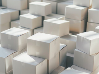 Bulk Storage: Cardboard Boxes in Warehouse