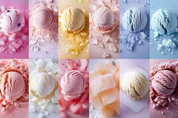 Variety of Ice Cream Flavors