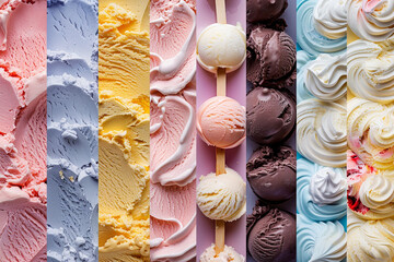 Assorted Ice Cream Collage