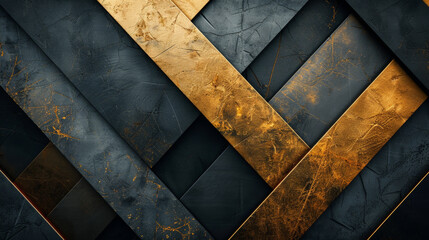 Sophisticated abstract with gold lines on black, creating a minimalist aesthetic.