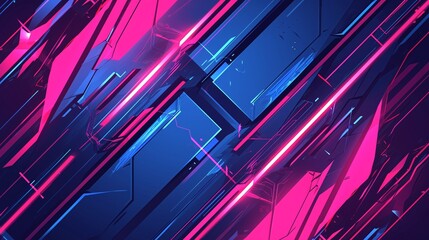Abstract technology background. Futuristic interface with geometric shapes. Vector illustration.
