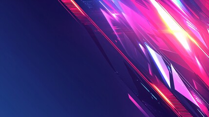 Abstract technology background. Futuristic interface with geometric shapes. Vector illustration.