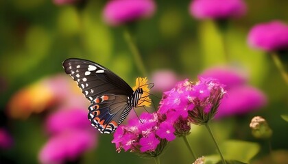 Fototapeta premium butterfly on flower