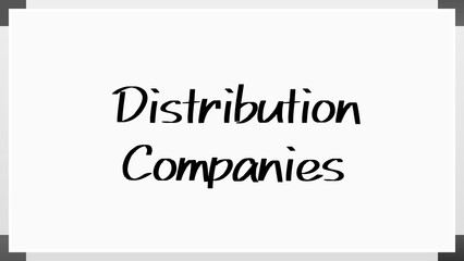 Distribution Companies のホワイトボード風イラスト