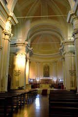 Obraz premium Interior of the church of Santa Maria Maggiore Ceprano Italy