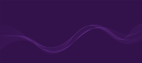 Purple background with flowing wave lines. Futuristic technology concept. Vector illustration
