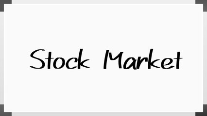 Stock Market のホワイトボード風イラスト