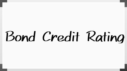Bond Credit Rating のホワイトボード風イラスト