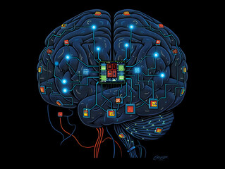 Conceptual illustration of neural network models for the human brain