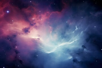 HD Wallpaper of colorful space stars galaxy nebula 3D rendering Generative AI
