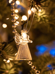 Christmas tree crystal angel
